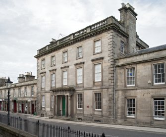 View from south west, centred on 10 Low Street.