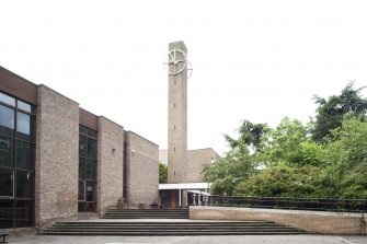 Clock Tower and steps. View from N.