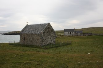 View of the chapel and house, taken from the N.