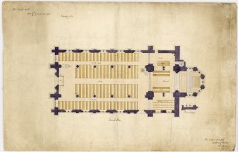 Drawing showing ground plan, St James Episcopal Church, Edinburgh.