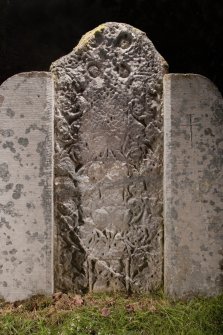 View of front of Pictish cross slab