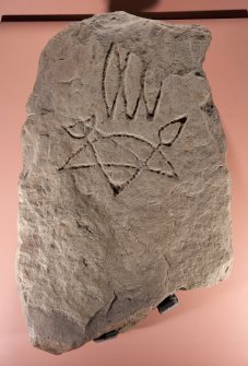 View of Pictish symbol stone (flash)