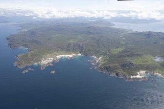General oblique view of Sanna, Portuairk and the Ardnamurchan volcano, looking to the SE.
