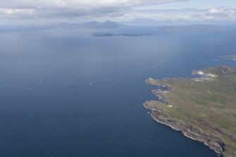 General oblique view of the Point of Ardnamurchan looking towards the island of Muck, looking N.
