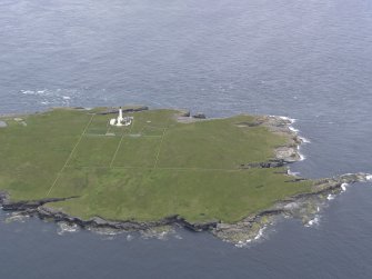 General oblique view of Muckle Skerry, looking to the NNW.