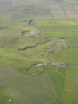 General oblique aerial view of Weydale Quarries (disused), looking S.