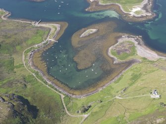 Oblique aerial view of Old Dorney Bay, looking W.