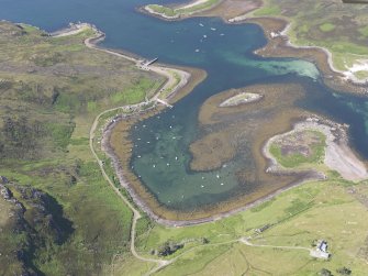 Oblique aerial view of Old Dorney Bay, looking W.