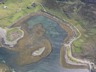 Oblique aerial view of Old Dorney Bay, looking E.