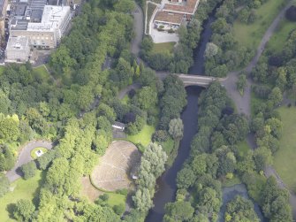 Oblique aerial view of Kelvingrove Bandstand, taken from the E.