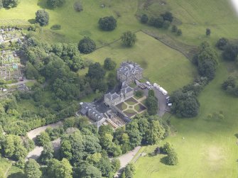 Oblique aerial view of Cumbernauld House, taken from the W.
