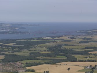 General oblique aerial view of the Firth of Forth centred on The Forth Road Bridge, taken from the WSW.