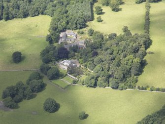 Oblique aerial view of Benarty Country House, taken from the S.