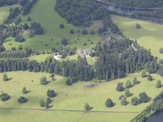 Oblique aerial view of Murthly Castle, taken from the ENE.