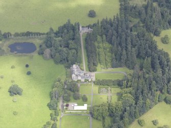 Oblique aerial view of Murthly Castle, taken from the S.