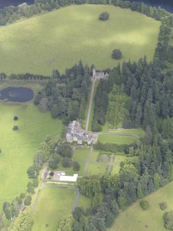 Oblique aerial view of Murthly Castle, taken from the SSE.