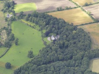 Oblique aerial view of Gourdie Country House, taken from the E.