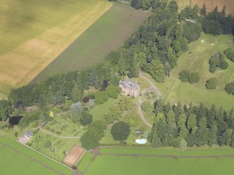 Oblique aerial view of Lethendy House, taken from the SSE.