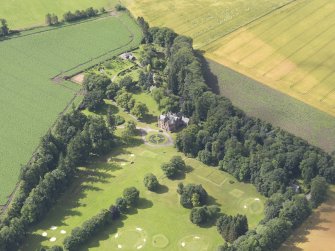 Oblique aerial view of Lethendy House, taken from the NE.