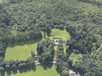 Oblique aerial view of Ardblair Castle, taken from the NW.