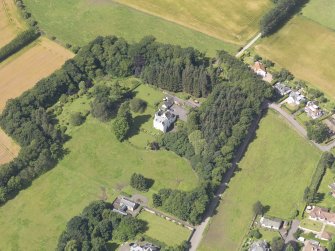 Oblique aerial view of Newton Castle, taken from the E.