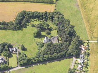 Oblique aerial view of Newton Castle, taken from the NE.