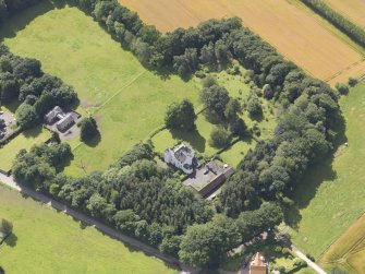 Oblique aerial view of Newton Castle, taken from the N.