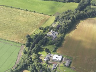 Oblique aerial view of Marlee House, taken from the NE.