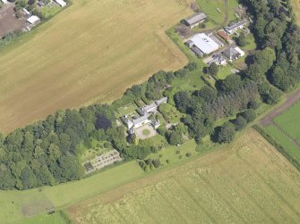 Oblique aerial view of Marlee House, taken from the S.