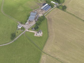 Oblique aerial view of Fortar Castle, taken from the S.