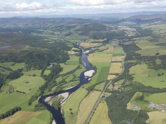 General oblique aerial view of Upper Strathtay, taken from the NE.