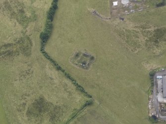 Oblique aerial view of Caistal Dubh, taken from the NW.