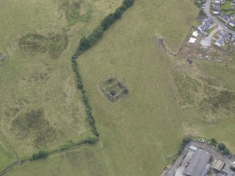 Oblique aerial view of Caistal Dubh, taken from the WNW.