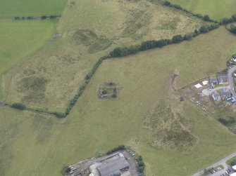 Oblique aerial view of Caisteal Dubh, taken from the W.