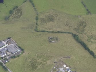 Oblique aerial view of Caisteal Dubh, taken from the S.