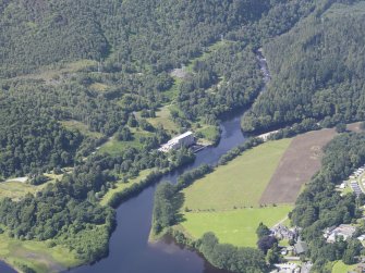 Oblique aerial view of Clunie Power Station, taken from the E.