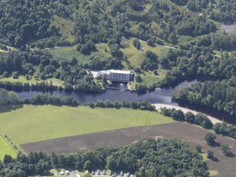 Oblique aerial view of Clunie Power Station, taken from the SW.