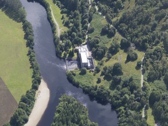 Oblique aerial view of Clunie Power Station, taken from the NNW.