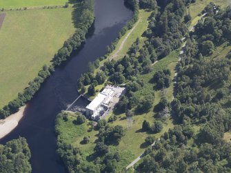 Oblique aerial view of Clunie Power Station, taken from the WNW.