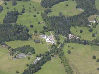 Oblique aerial view of Blair Castle, taken from the SW.