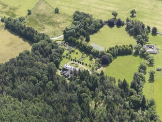 Oblique aerial view of Auchleeks House, taken from the N.