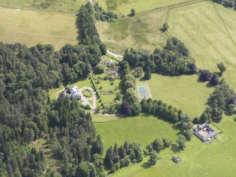 Oblique aerial view of Auchleeks House, taken from the WSW.