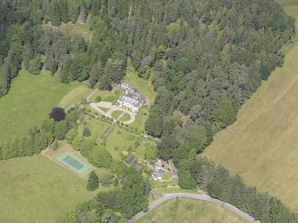 Oblique aerial view of Auchleeks House, taken from the SSE.