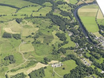 Oblique aerial view of Strathtay Golf Course, taken from the W.