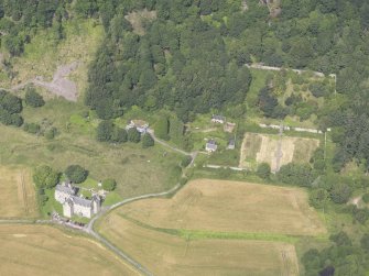 Oblique aerial view of Castle Menzies, taken from the SSE.