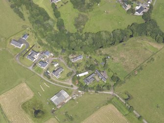 Oblique aerial view of Camserney Farm, taken from the S.