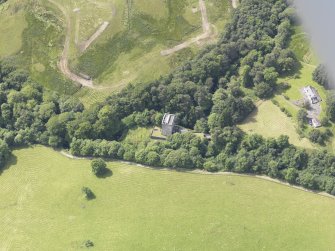 Oblique aerial view of Garth Castle, taken from the E.