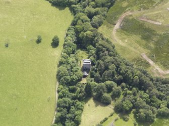 Oblique aerial view of Garth Castle, taken from the NNW.