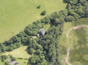 Oblique aerial view of Garth Castle, taken from the N.