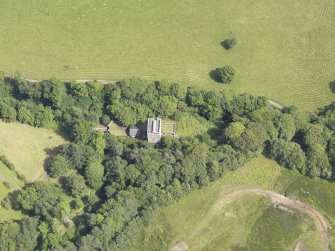 Oblique aerial view of Garth Castle, taken from the W.